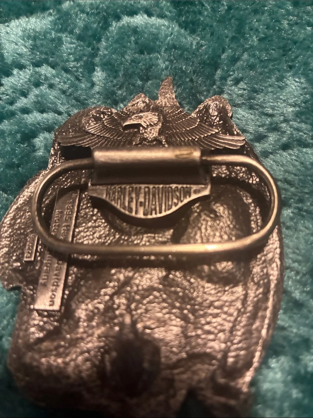Harley-Davidson Two-Tone Eagle Logo Belt Buckle in Bronze and Gold